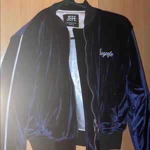 Unisex Velour bomber jacket